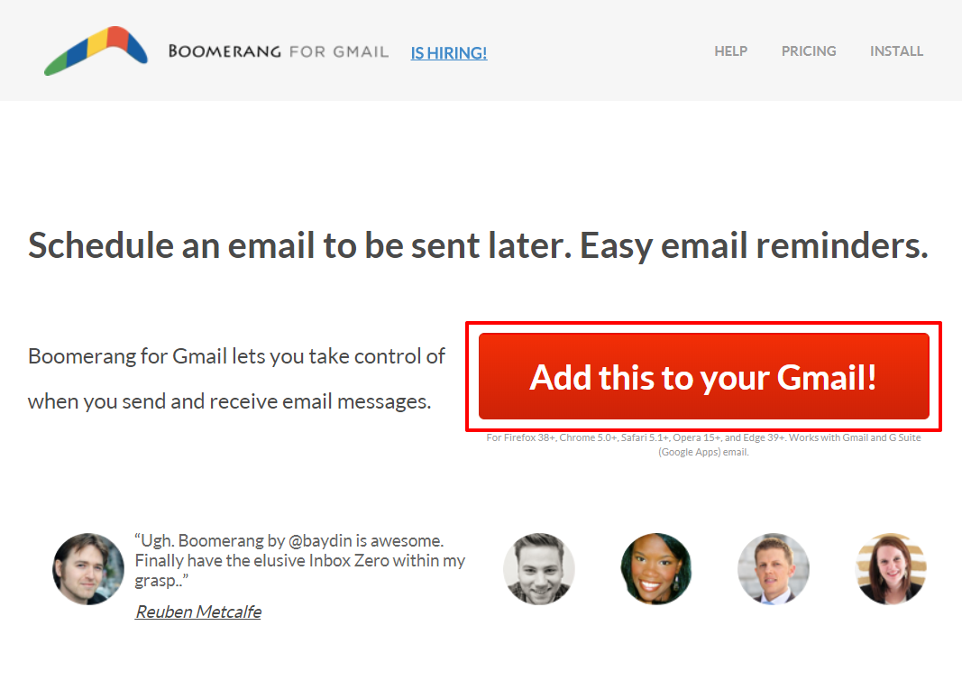 Read more about the article Boomerang for Gmail – Scheduled email sending and easy email reminders